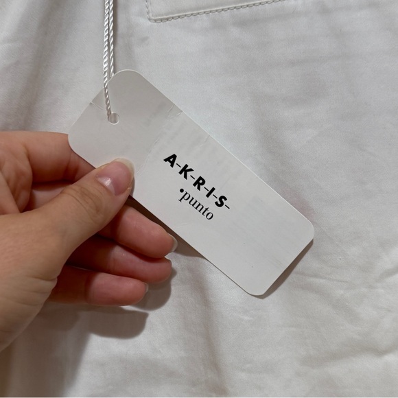 NWT AKRIS Punto Freda Trouser Pants Cream 18 Minimalist Classic Versatile Staple - Picture 5 of 12